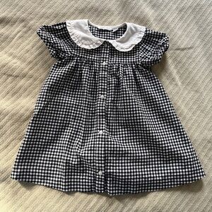 Janie and Jack Black and Cram Gingham Dress
